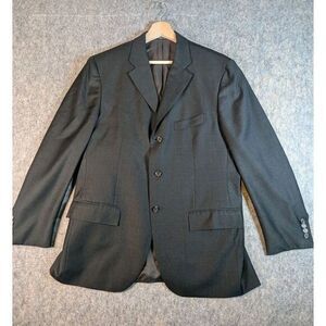Polo Ralph Lauren Blazer Mens 42R Navy Blue Wool Sports Coat Jacket Made Italy‎